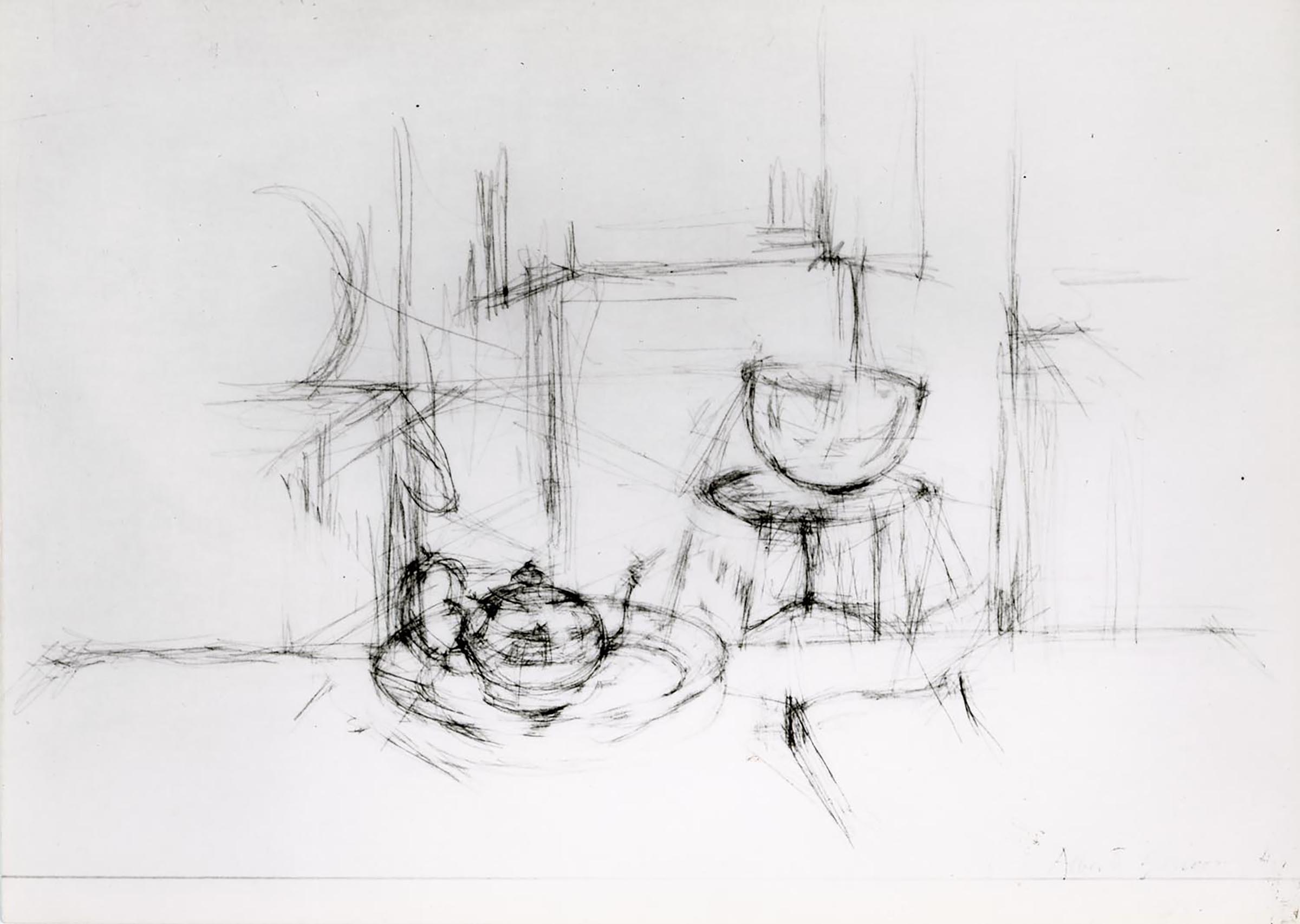 Alberto Giacometti, Nature morte u00e0 la thu00e9iu00e8re, 1962